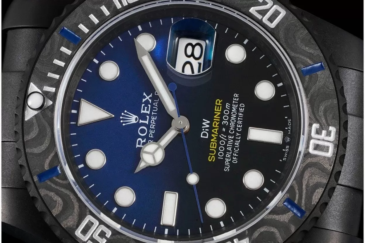 Submariner DIW 40mm 904L DLC/DLC Blue/Blk Dial VSF VS3135 - Image 3