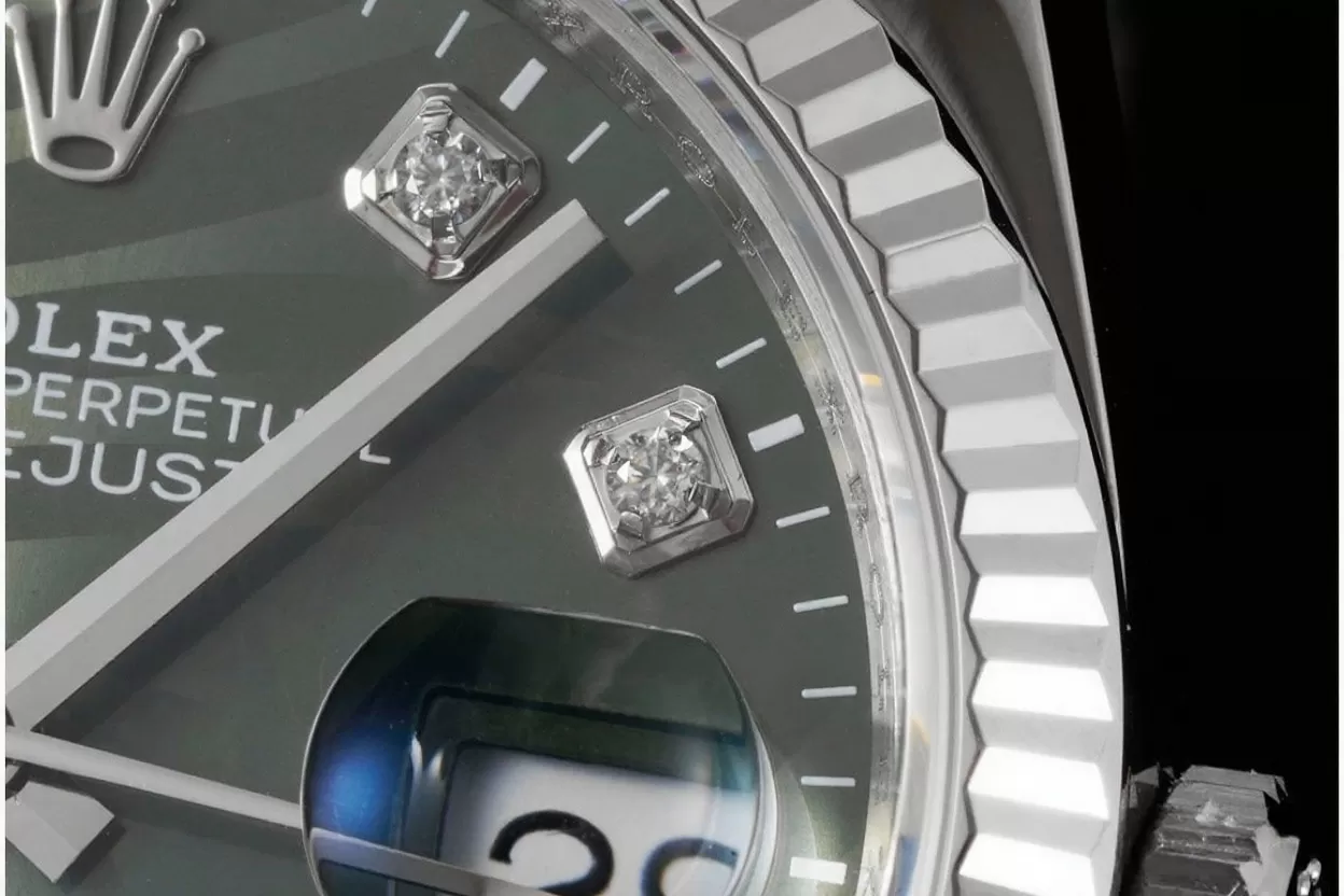 Datejust 126234 36mm Jub SS/SS Palm Motif Green/Dia VSF DD3235 - Image 7