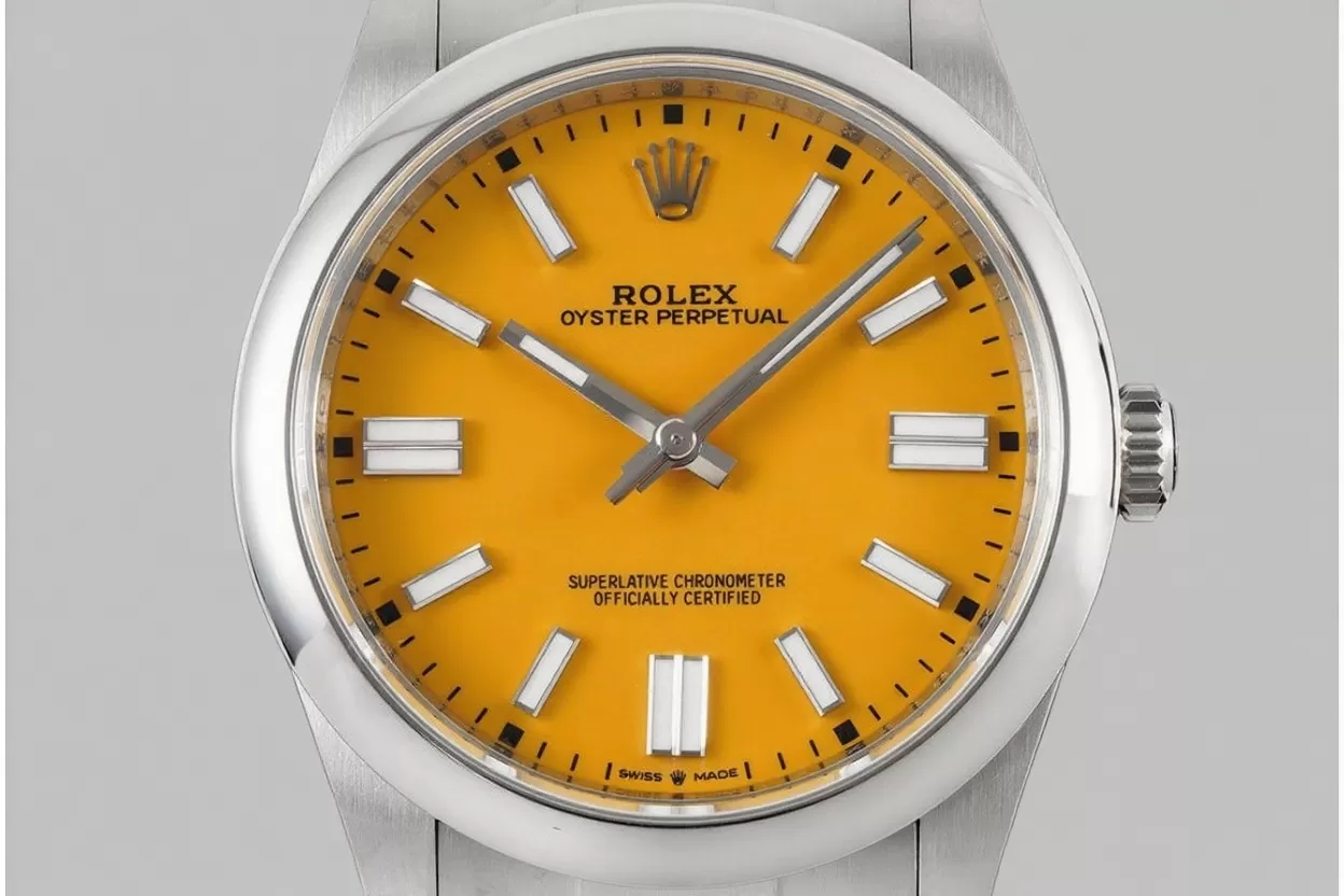 Oyster Perpetual 124300 41mm SS/SS Yellow Dial VSF VS3230 - Image 2