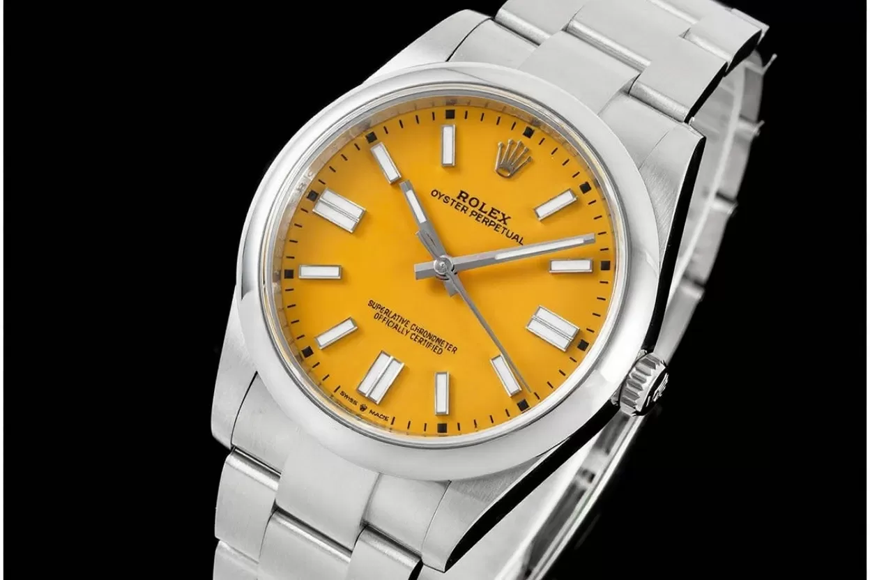 Oyster Perpetual 124300 41mm SS/SS Yellow Dial VSF VS3230