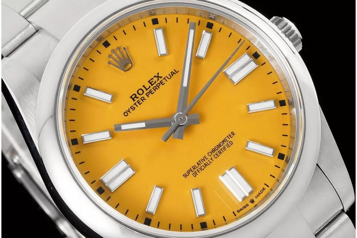 Oyster Perpetual 124300 41mm SS/SS Yellow Dial VSF VS3230 - Image 4