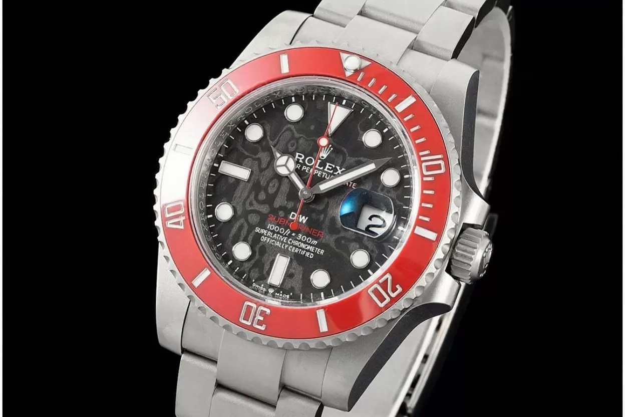 Submariner DIW 40mm Red SS/SS Carbon Dial VSF VS3135