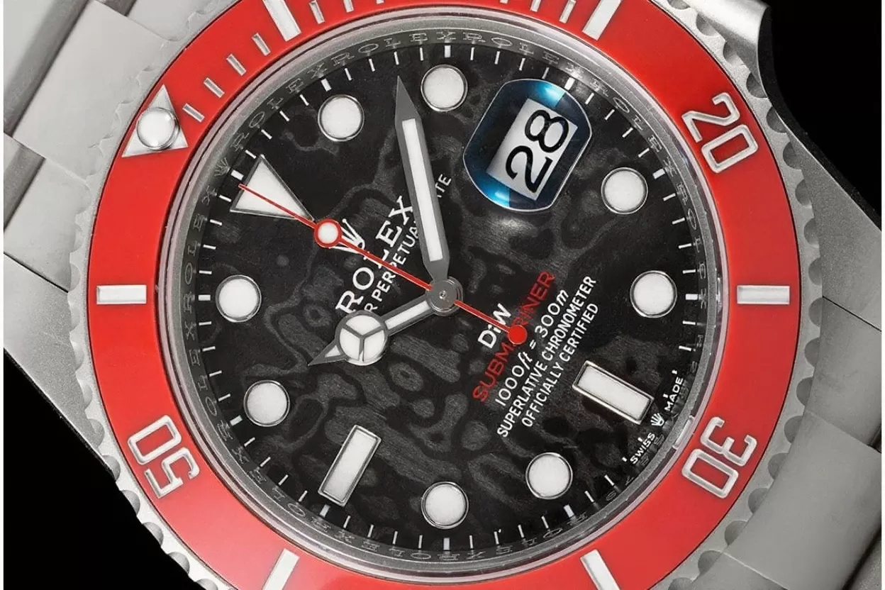 Submariner DIW 40mm Red SS/SS Carbon Dial VSF VS3135 - Image 3