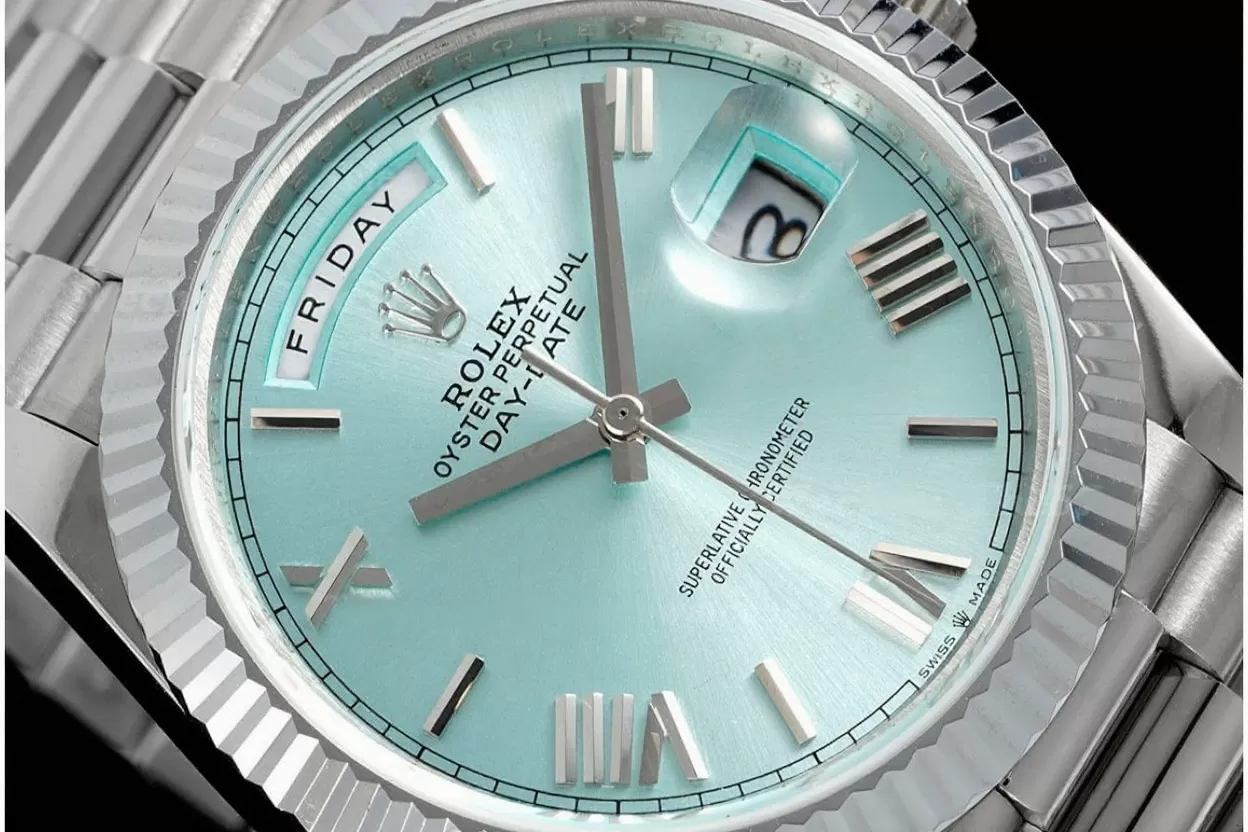 DayDate 228236 40mm SS/SS Ice Blue/Rmn JDF V4 VR3255 (Gain Weight) - Image 3