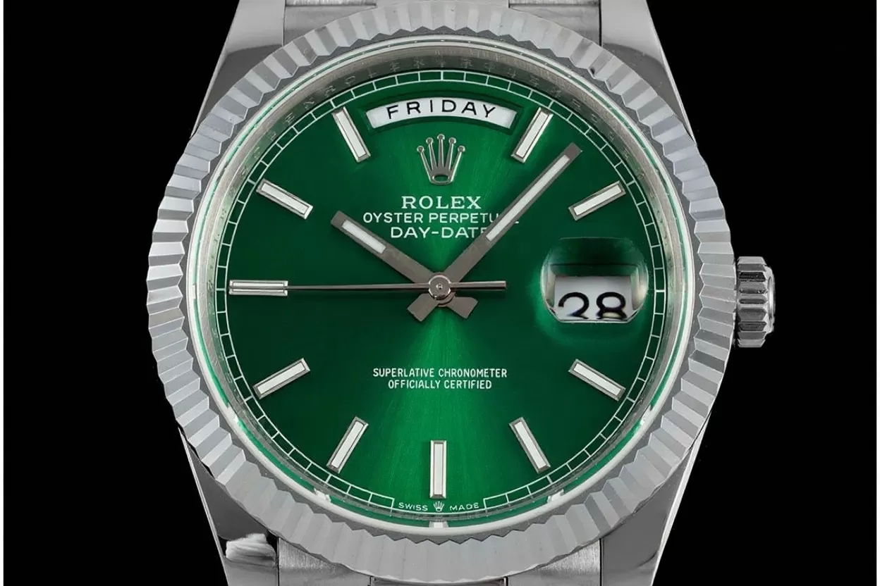 DayDate 228239 40mm SS/SS Light Green/Stk JDF V4 VR3255 (Gain Weight) - Image 2