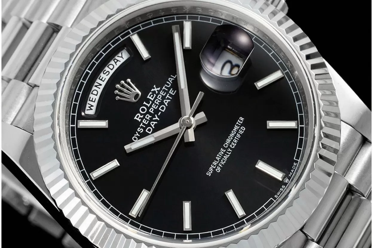 DayDate 228239 40mm SS/SS Black/Stk JDF V4 VR3255 (Gain Weight) - Image 3