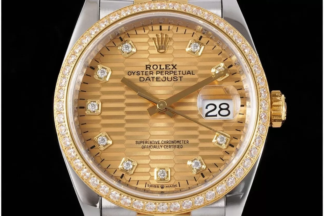 Datejust 126283 36mm Jub Dia YG/SS Gold Textured/Dia VSF DD3235 - Image 2