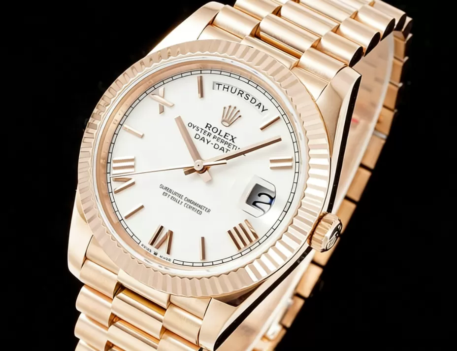 DayDate 228235 40mm RG/RG O White/Rmn JDF V4 VR3255 (Gain Weight)