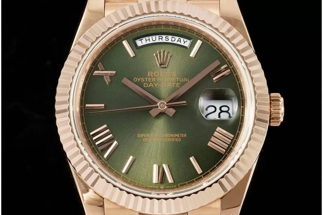 DayDate 228235 40mm RG/RG Green/Rmn JDF V4 VR3255 (Gain Weight) - Image 2
