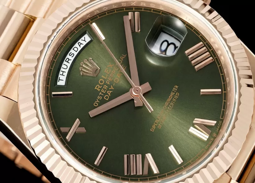 DayDate 228235 40mm RG/RG Green/Rmn JDF V4 VR3255 (Gain Weight) - Image 4