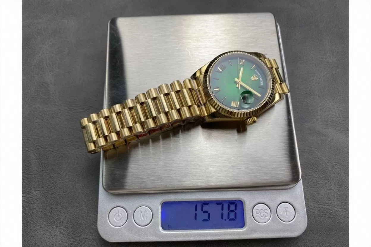 DayDate 128238 36mm YG/YG Green/Rmn QF V3 VR3255(Gain Weight) - Image 37
