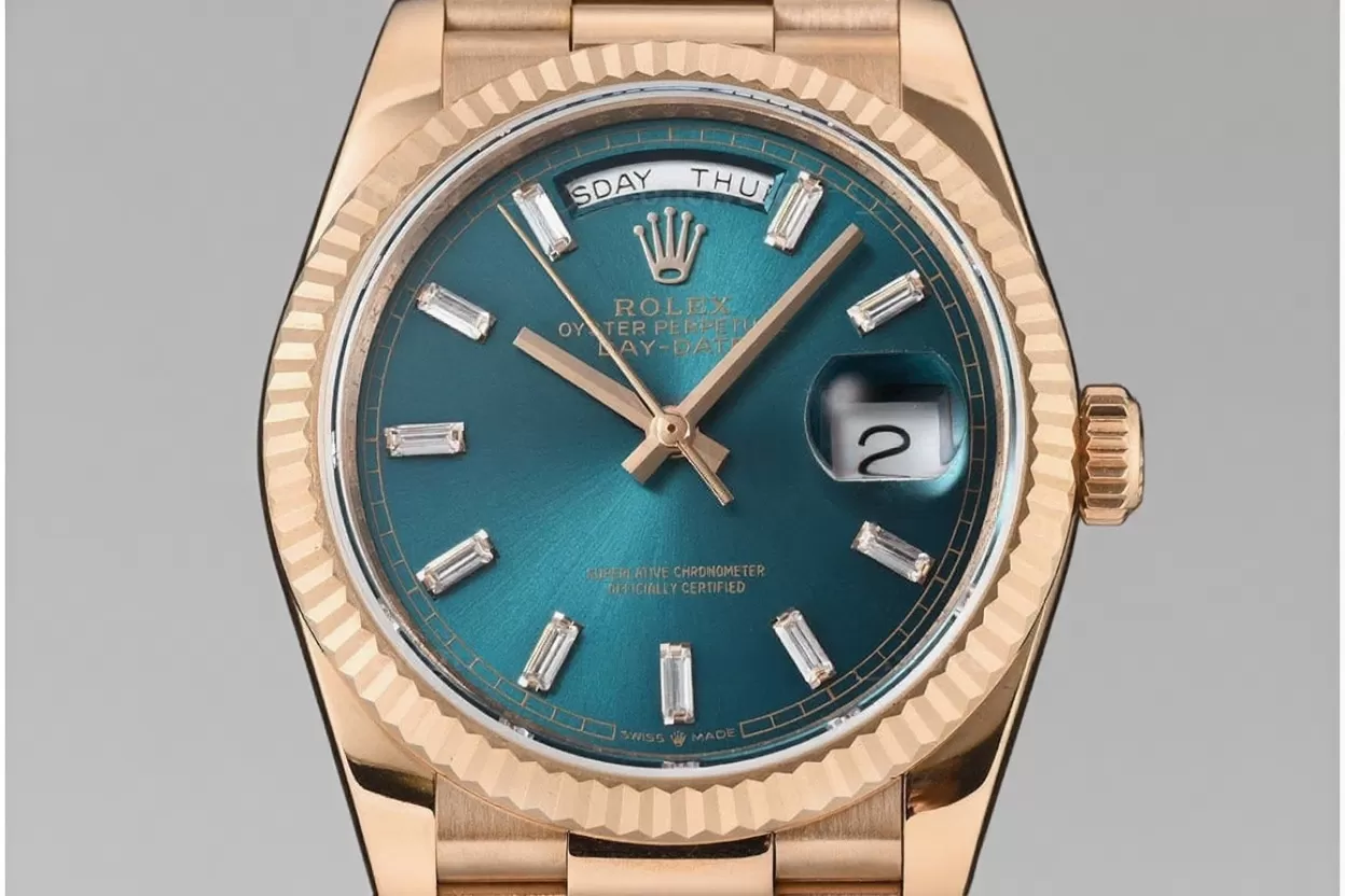 DayDate 128235 36mm RG/RG Blue/Dia QF V3 VR3255(Gain Weight) - Image 2