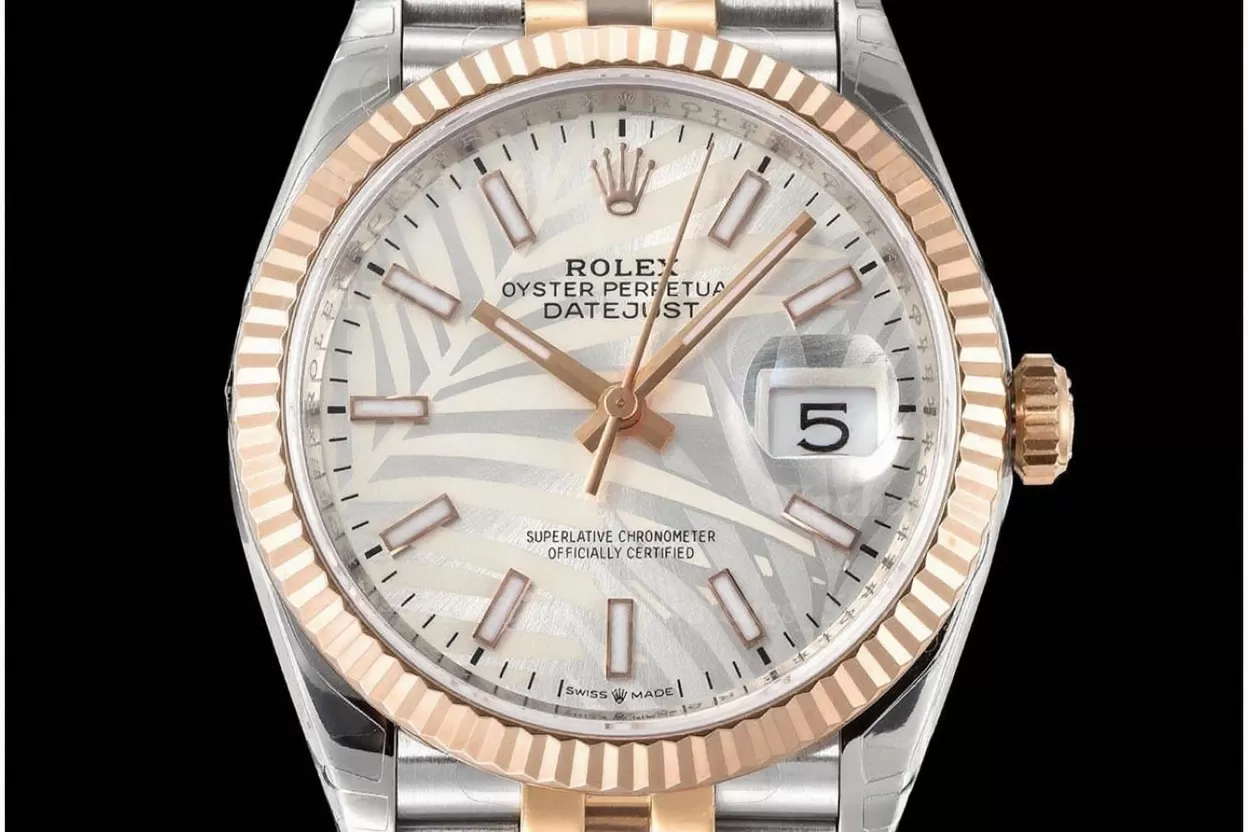Datejust 126231 36mm Jub RG/SS Silver Palm Motif/Stk VSF DD3235 - Image 2