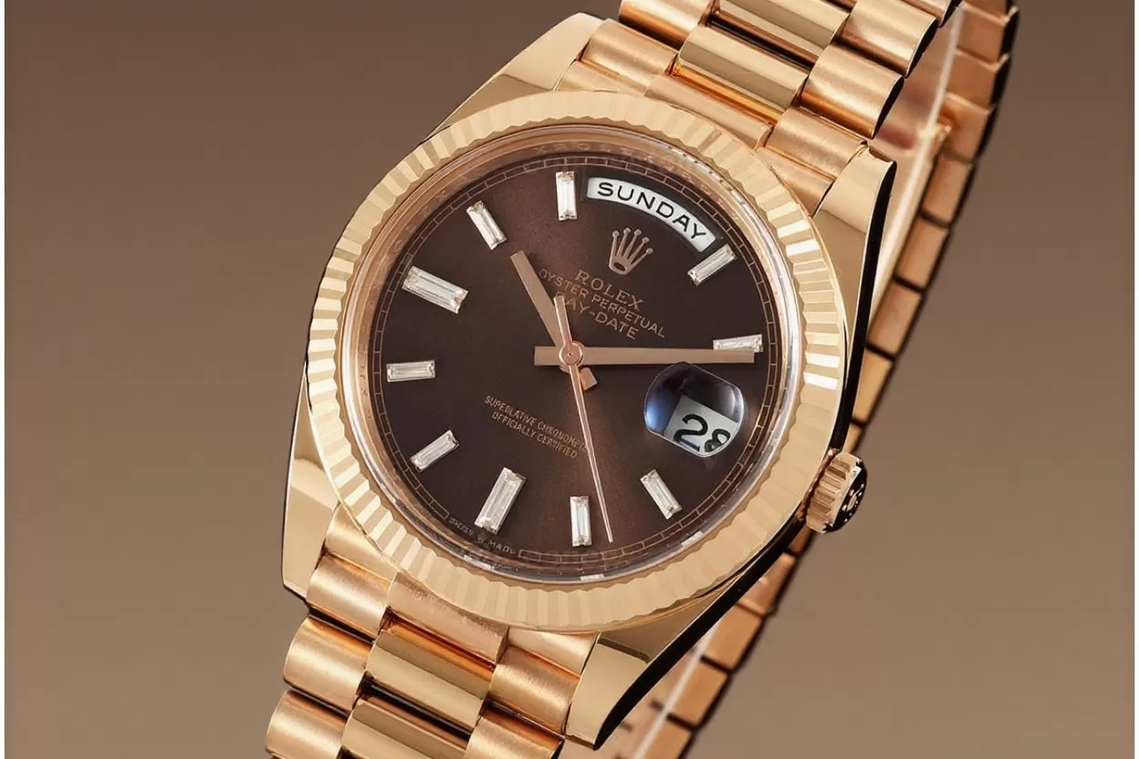 DayDate 228235 40mm RG/RG Brown/Dia THBF V3 SH3255(Tungsten Heavy Version)
