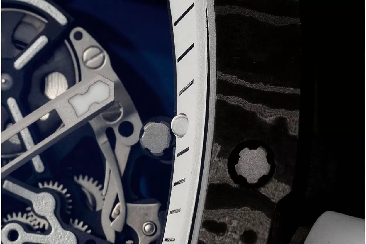 RM055 NTPT/RU White Rehaut on White Rubber Strap ZF RMUL2 Super Clone - Image 4