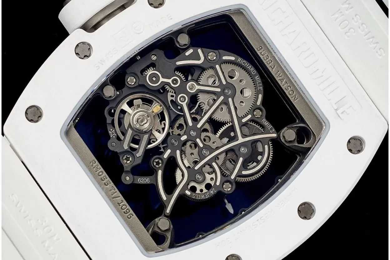 RM055 43mm White Cer/RU Skeleton Dial ZF RMUL2 Super Clone - Image 5