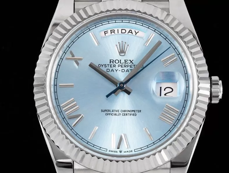 DayDate 228239 40mm Pres SS/SS Ice Blue Dial GSF A3255 (Tungsten Heavy Version) - Image 2