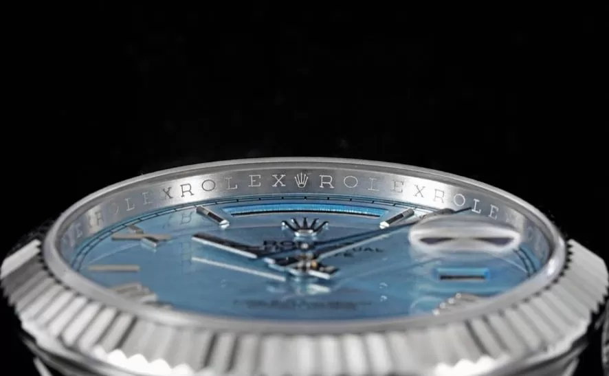 DayDate 228239 40mm Pres SS/SS Ice Blue Dial GSF A3255 (Tungsten Heavy Version) - Image 6