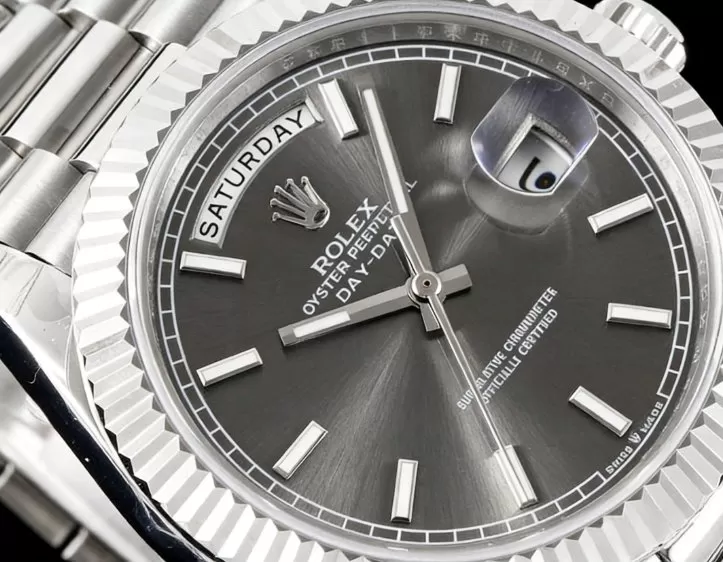 DayDate 228239 40mm Pres SS/SS Grey Dial GSF A3255 (Tungsten Heavy Version) - Image 4
