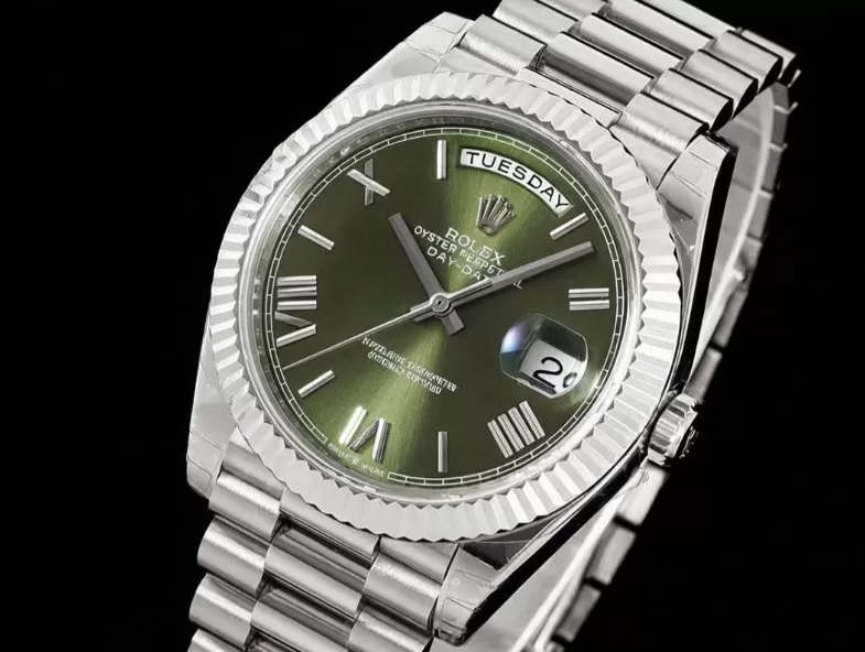 DayDate 228239 40mm Pres SS/SS Green/Rmn GSF A3255 (Tungsten Heavy Version)