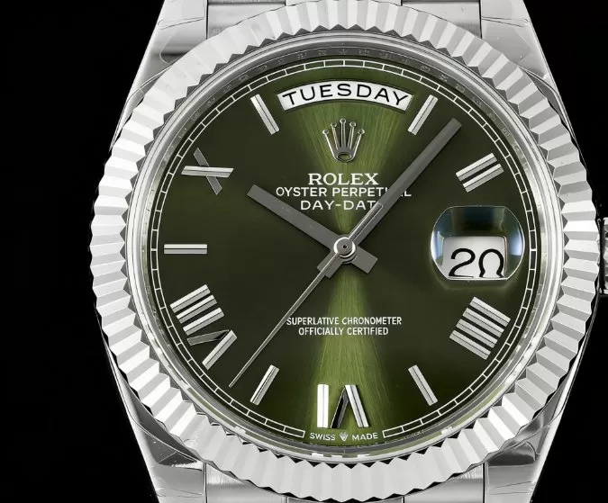 DayDate 228239 40mm Pres SS/SS Green/Rmn GSF A3255 (Tungsten Heavy Version) - Image 2
