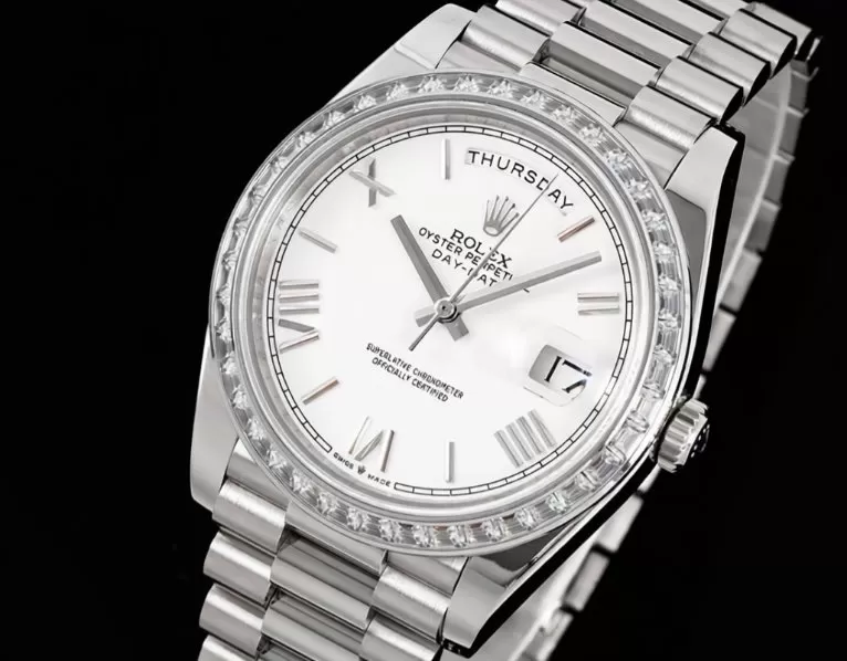 DayDate 228396 40mm Pres SS/SS White Dial GSF A3255 (Tungsten Heavy Version)