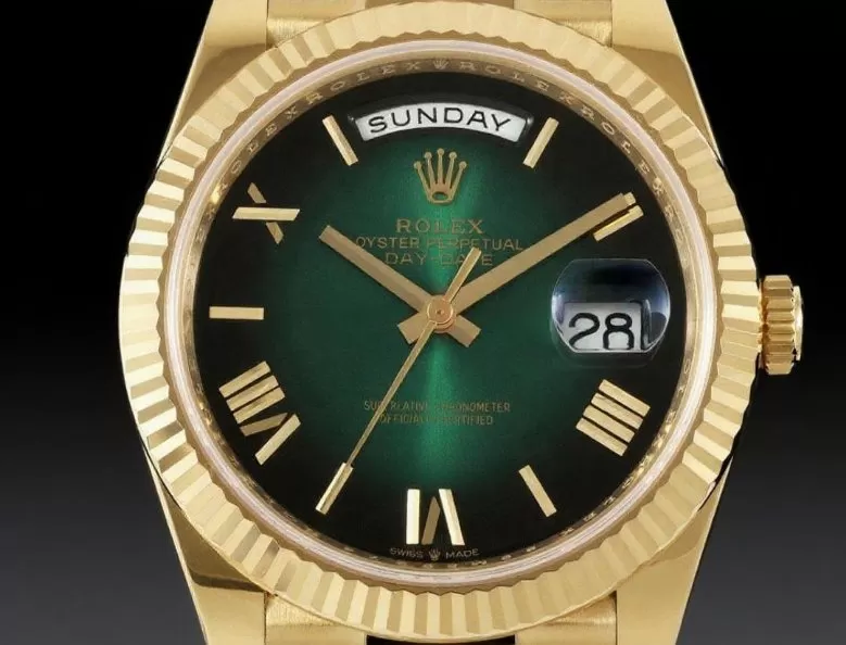 DayDate 228238 40mm YG/YG Ombre Green/Rmn RCF VR3255 (Gain Weight) - Image 2