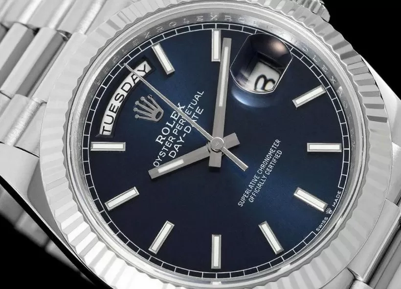 DayDate 228239 40mm SS/SS Blue/Stk QF V8 SH3255 (Gain Weight) - Image 3