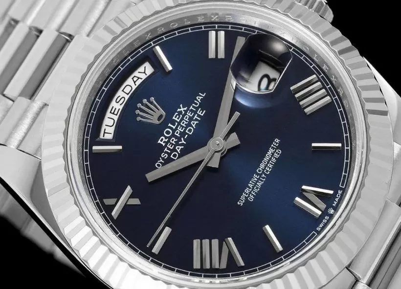 DayDate 228239 40mm SS/SS Blue/Rmn QF V8 SH3255 (Gain Weight) - Image 3