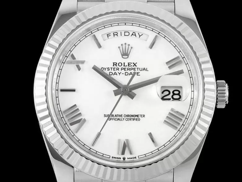 DayDate 228239 40mm SS/SS White/Rmn QF V8 SH3255 (Gain Weight) - Image 2