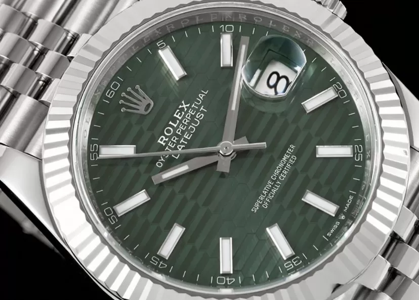Datejust 126334 41mm Jub SS/SS Green Textured/Stk VF DD3235 - Image 3