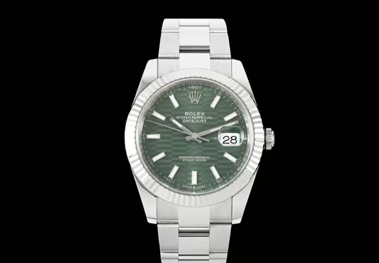 Datejust 126334 41mm Oys SS/SS Green Textured/Stk VF DD3235