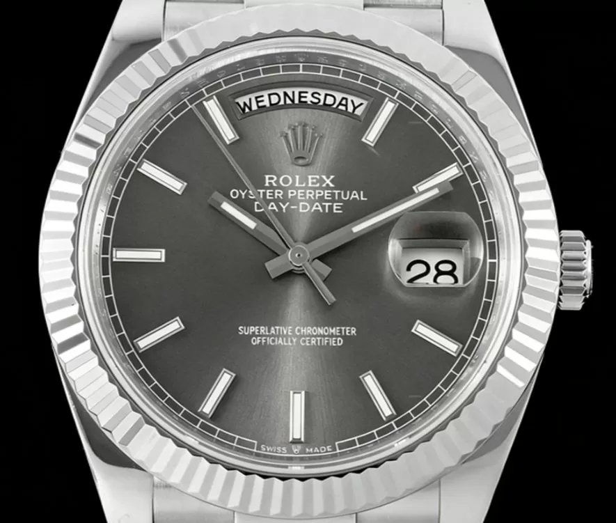 DayDate 228239 40mm SS/SS Grey/Rmn QF V8 SH3255 (Gain Weight) - Image 2