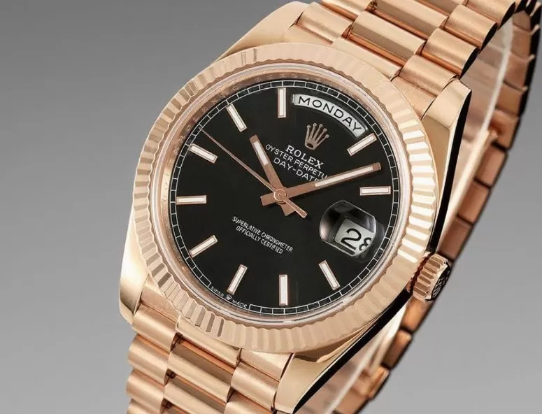 DayDate 228235 40mm RG/RG Black/Stk QF V8 SH3255 (Gain Weight)