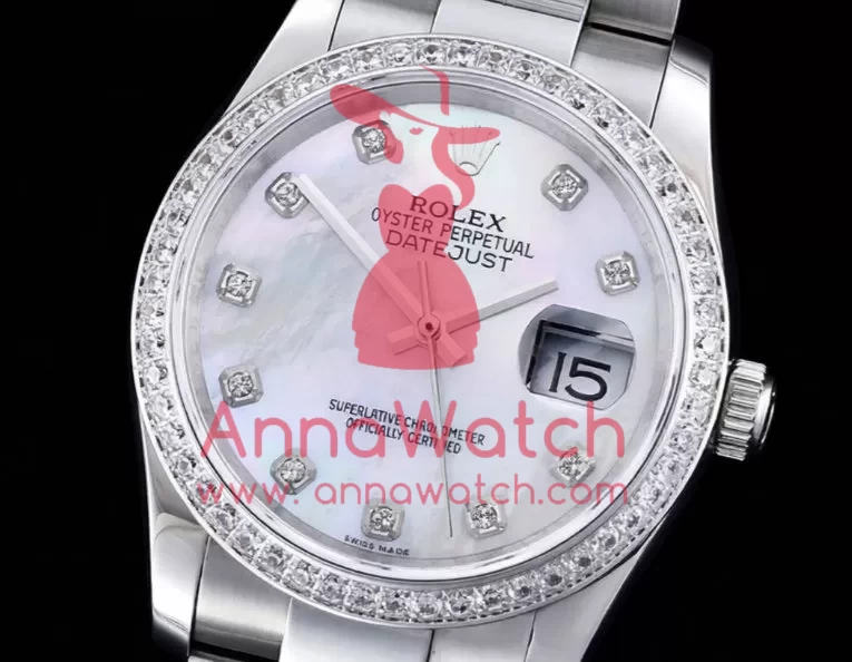 Rolex - DateJust Mens 36mm SS/SS Wht MOP Diam BP Asia 2836 - Image 10