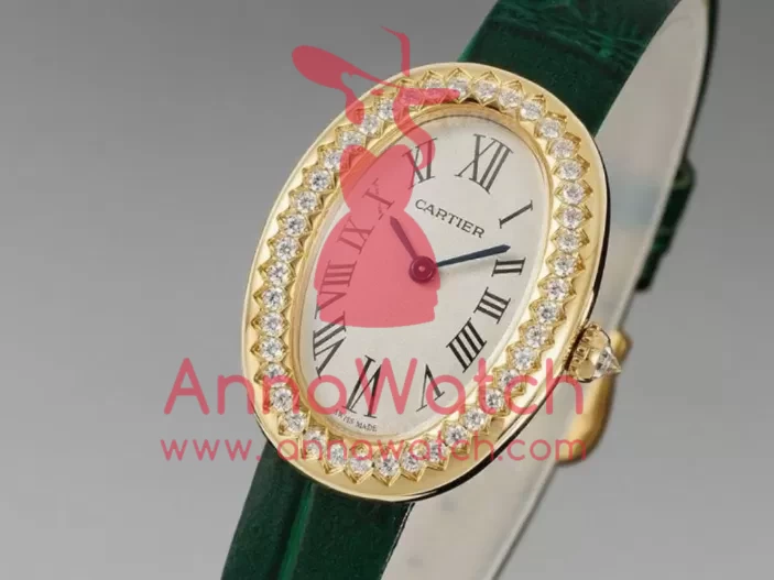Baignoire Ladies 31mm Dia Green YG/LE White Dial AF Quartz - Image 2