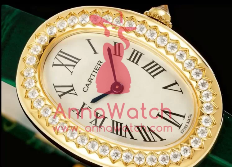 Baignoire Ladies 31mm Dia Green YG/LE White Dial AF Quartz - Image 5