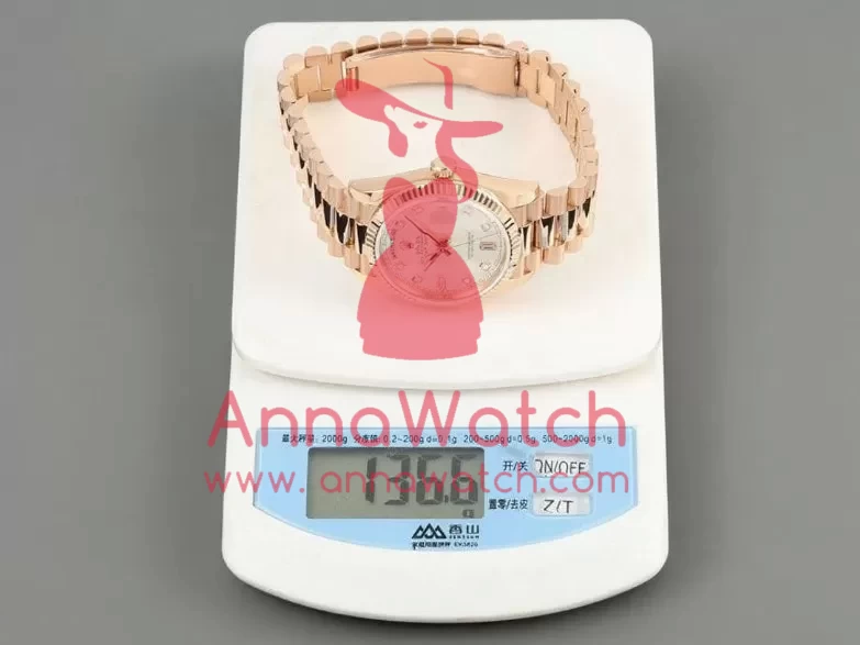 DayDate 128235 36mm RG/RG Silver/Diam QF V3 VR3255(Gain Weight) - Image 4
