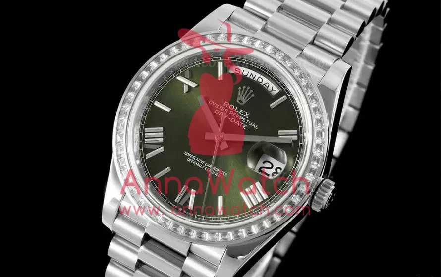 DayDate 228349 40mm Dia SS/SS Green/Rmn QF V5 A2836(Gain Weight)