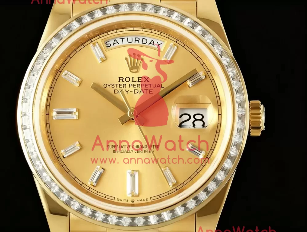 DayDate 228348 40mm Dia YG/YG Gold/Dia QF V5 A2836(Gain Weight) - Image 2