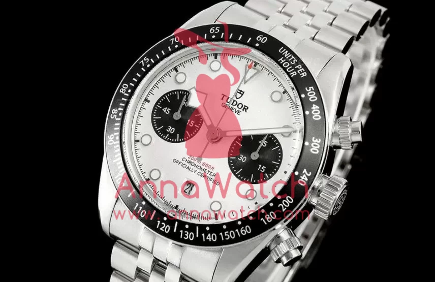 Black Bay Chrono 41mm SS/SS White/Blk Dial BLSF A7750 - Image 2