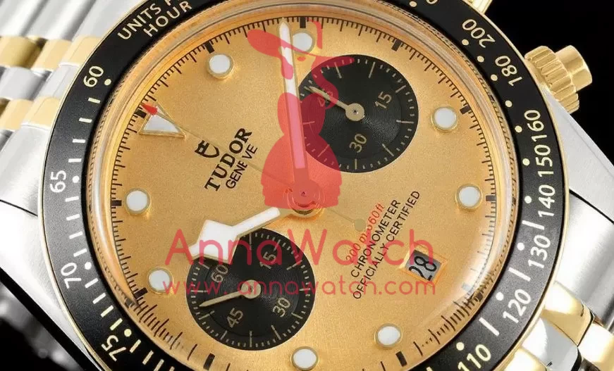 Black Bay Chrono 41mm Jub SS/YG Gold/Blk Dial BLSF A7750 - Image 5