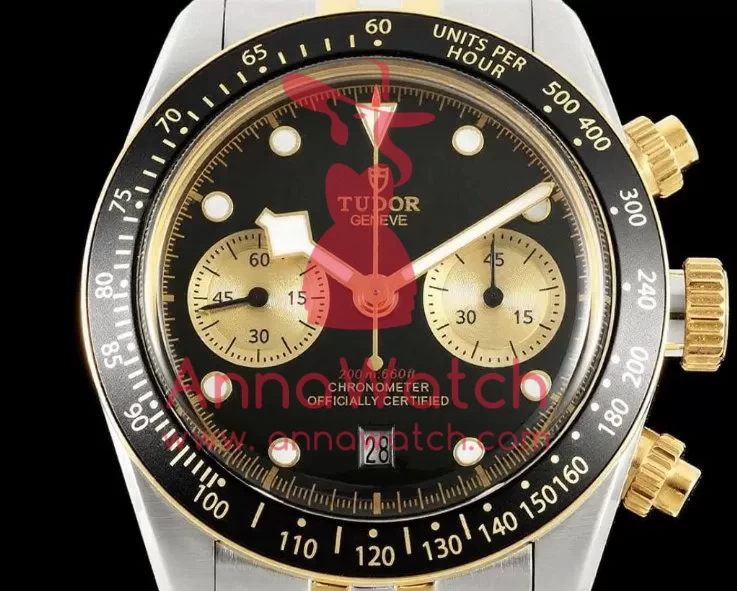 Black Bay Chrono 41mm Jub SS/YG Black/Gold Dial BLSF A7750