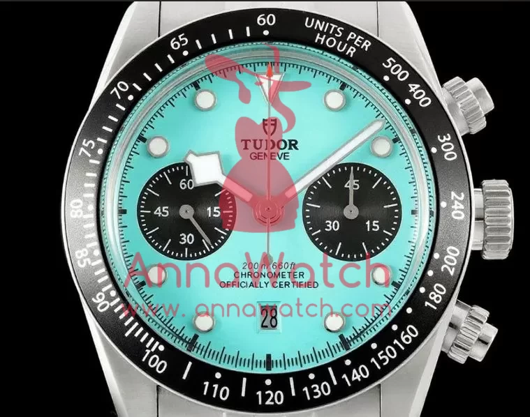 Black Bay Chrono 41mm SS/SS Tiffany Blue Dial ZF A7750