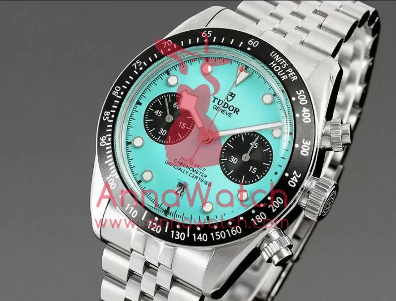 Black Bay Chrono 41mm SS/SS Tiffany Blue Dial ZF A7750 - Image 2