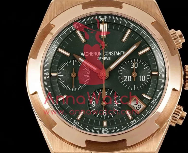 Overseas 5520V 41mm RG/RG Green Dial 8F A7750 Mod - Image 4