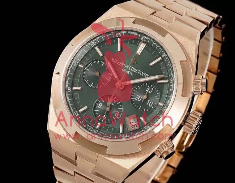 Overseas 5520V 41mm RG/RG Green Dial 8F A7750 Mod - Image 5