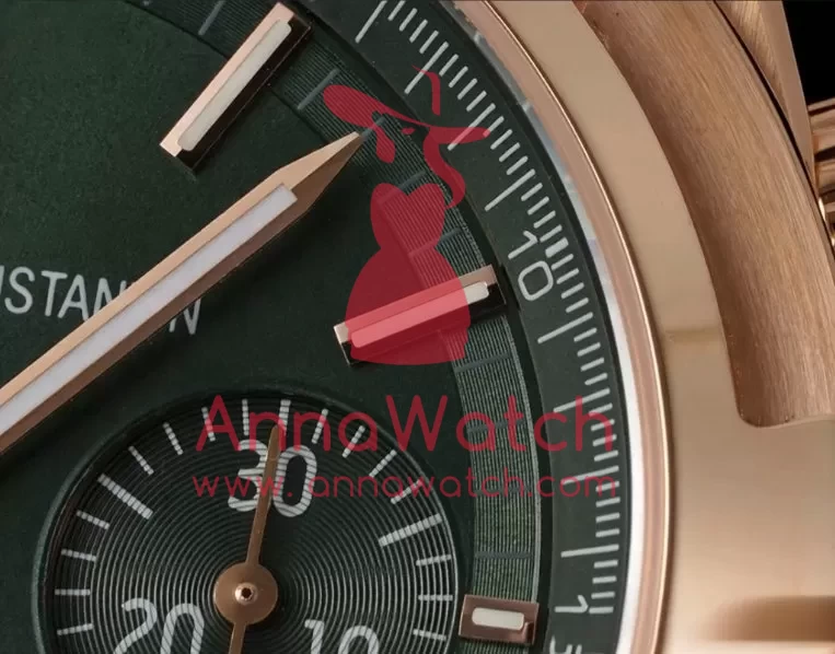 Overseas 5520V 41mm RG/RG Green Dial 8F A7750 Mod - Image 6
