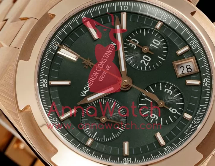 Overseas 5520V 41mm RG/RG Green Dial 8F A7750 Mod - Image 7