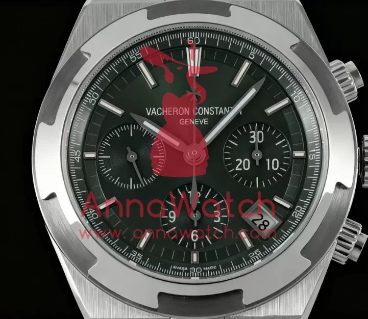 Overseas 5520V 41mm SS/SS Green Dial 8F A7750 Mod